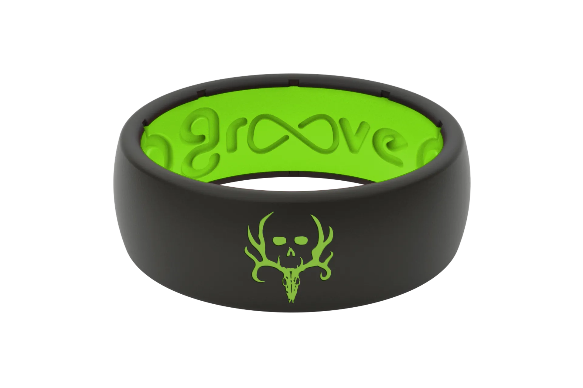 Bone Collector Black & Green Ring