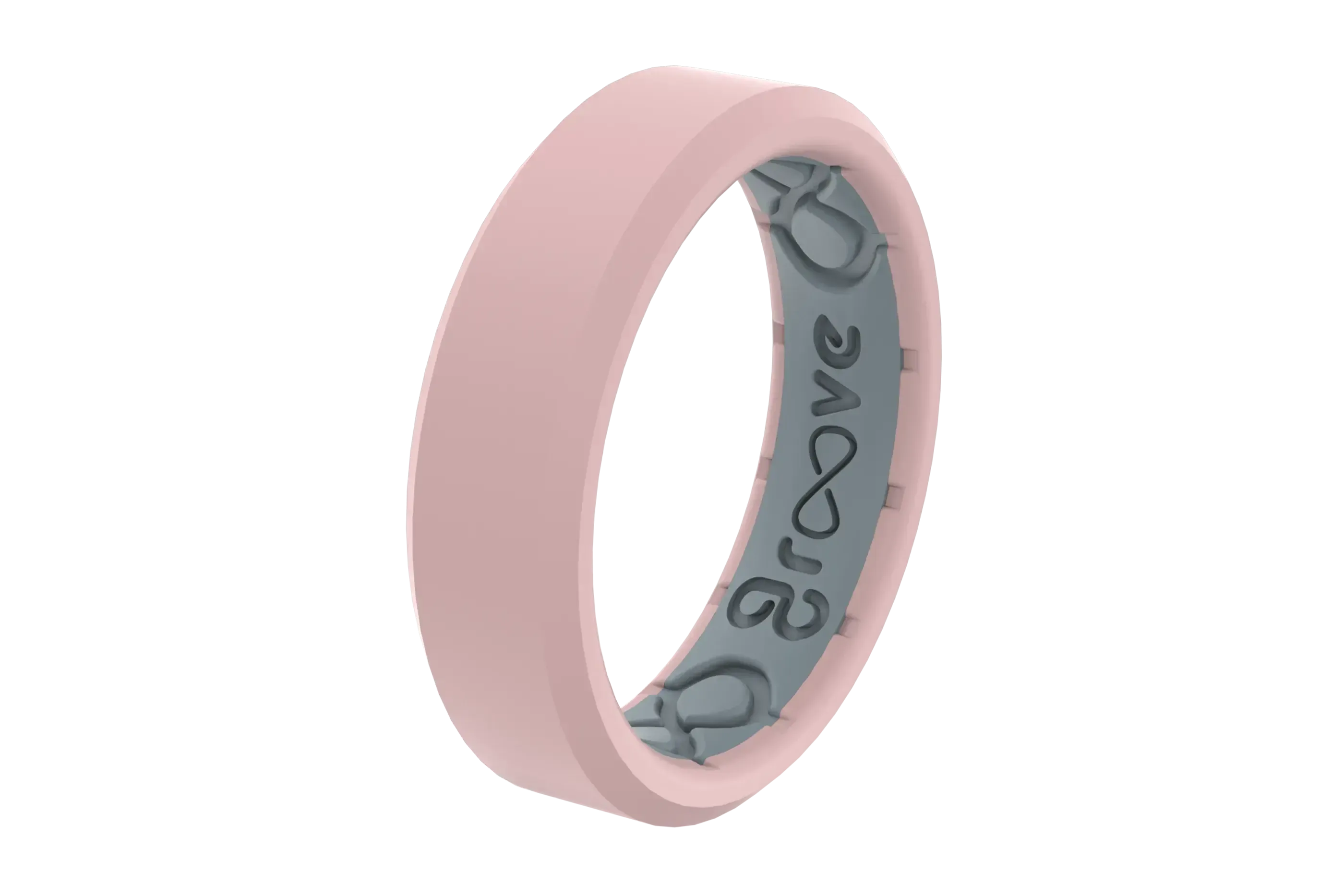 Edge Rose Quartz Thin Ring - Image 2