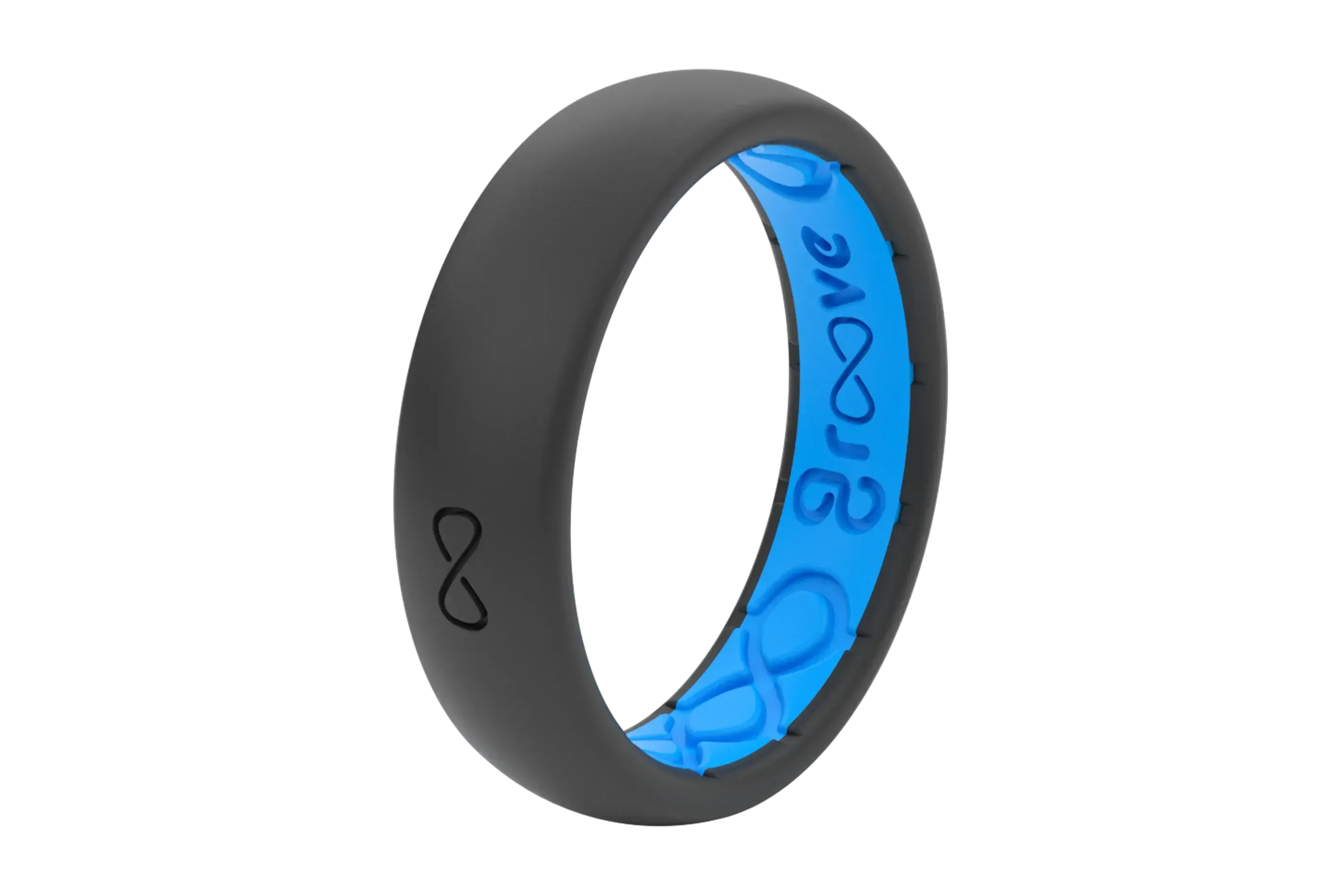 Solid Deep Stone Thin Ring - Image 2