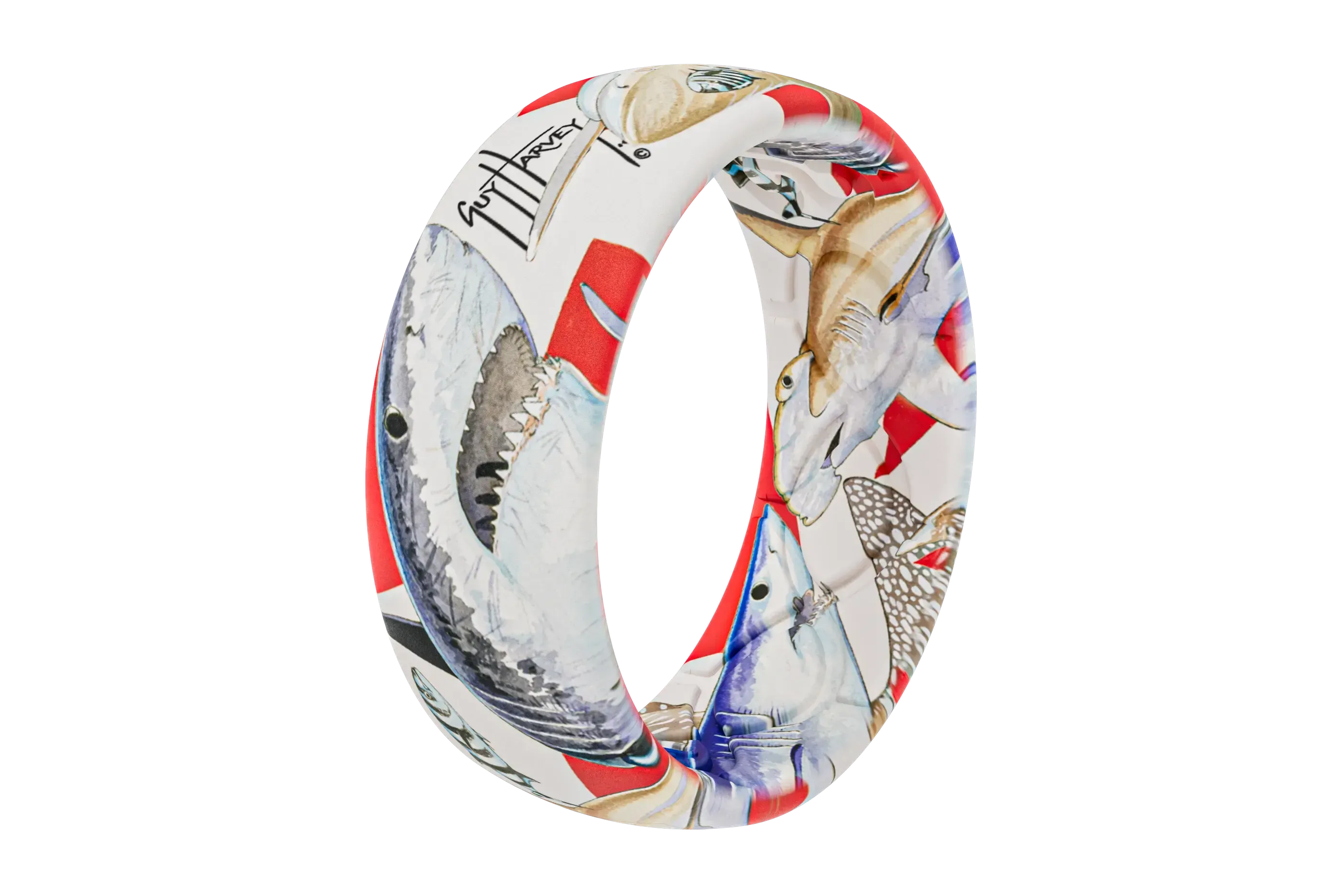 Guy Harvey Shark Collage Ring - Image 2