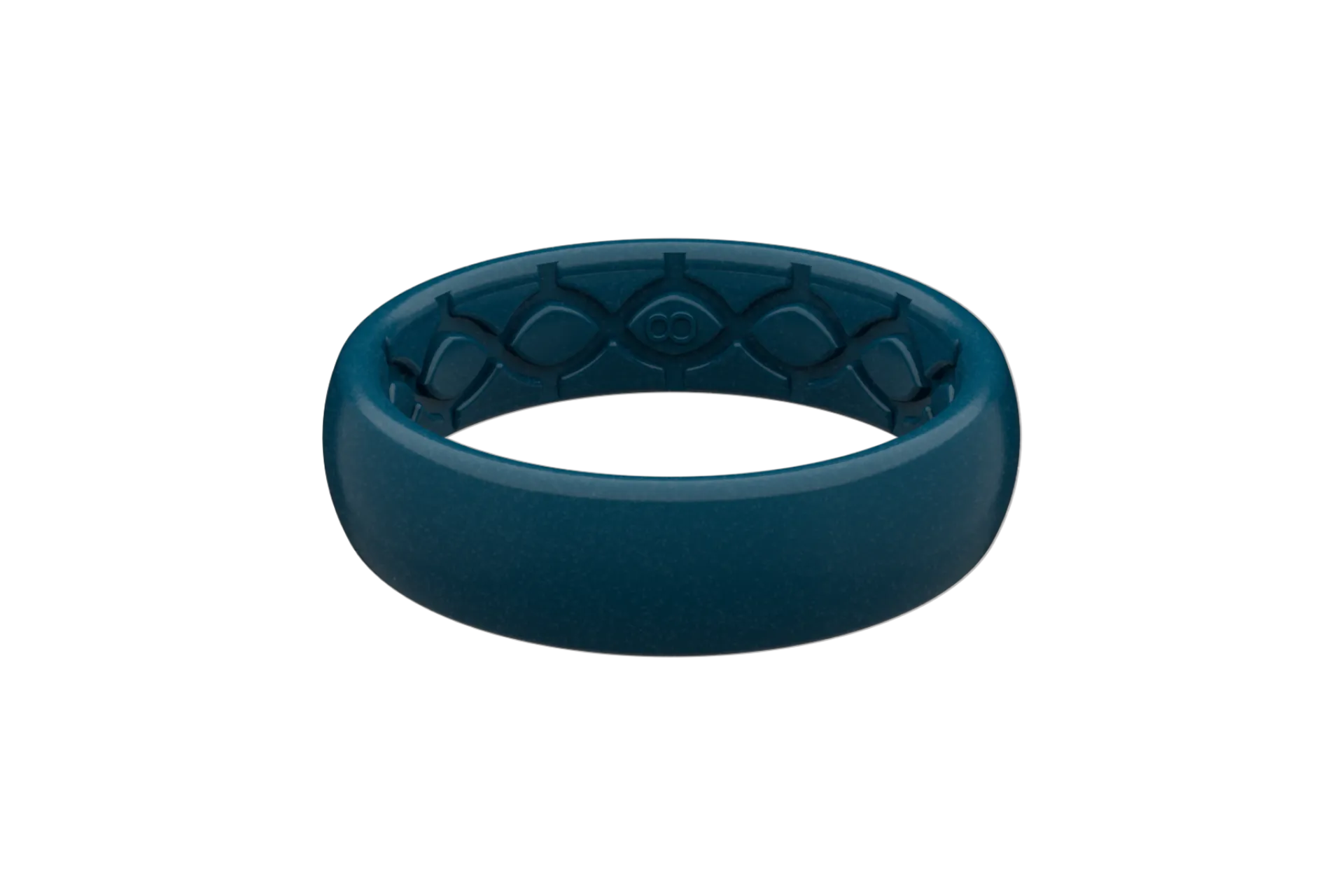 Satin Dark Ocean Thin Ring