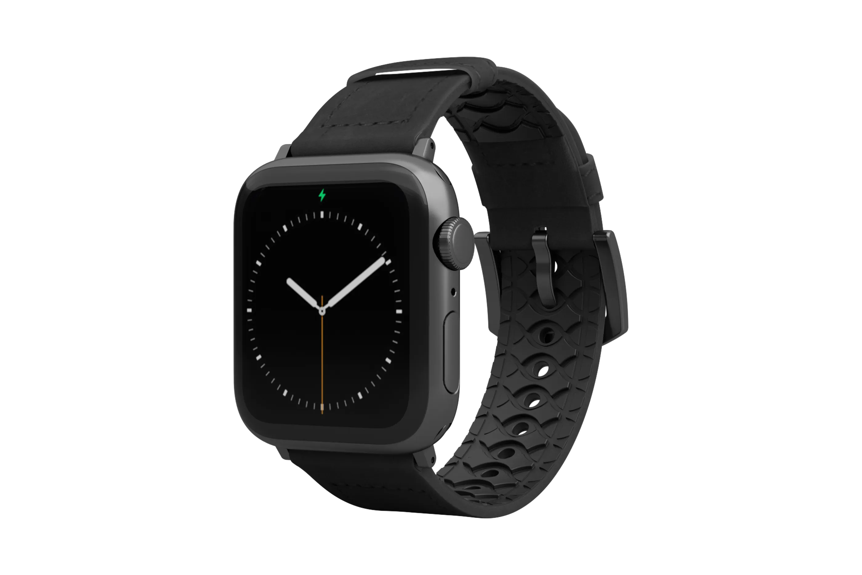 Vulcan Obsidian - Black Apple Leather Watch Band