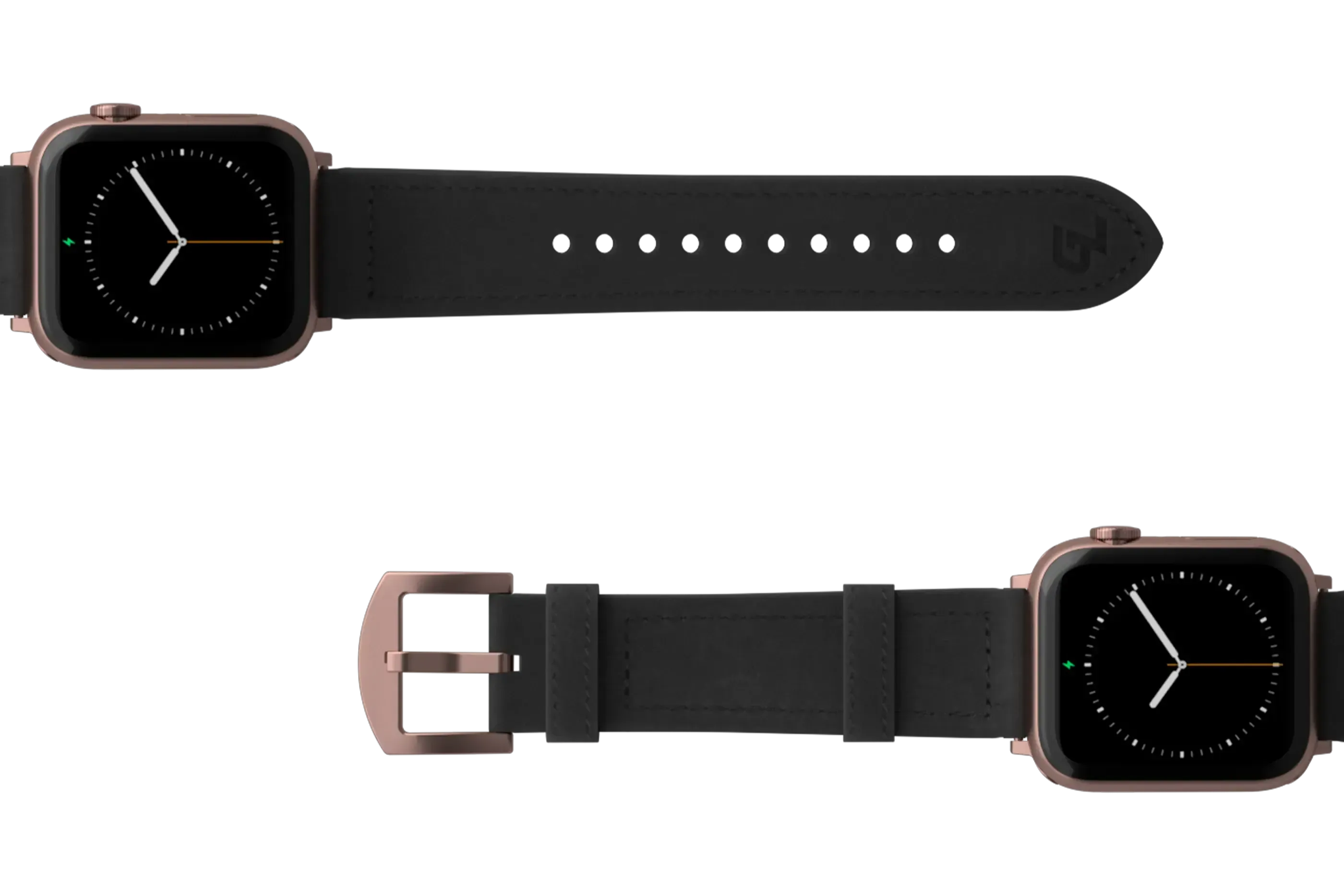 Vulcan Obsidian - Black Apple Leather Watch Band - Image 10