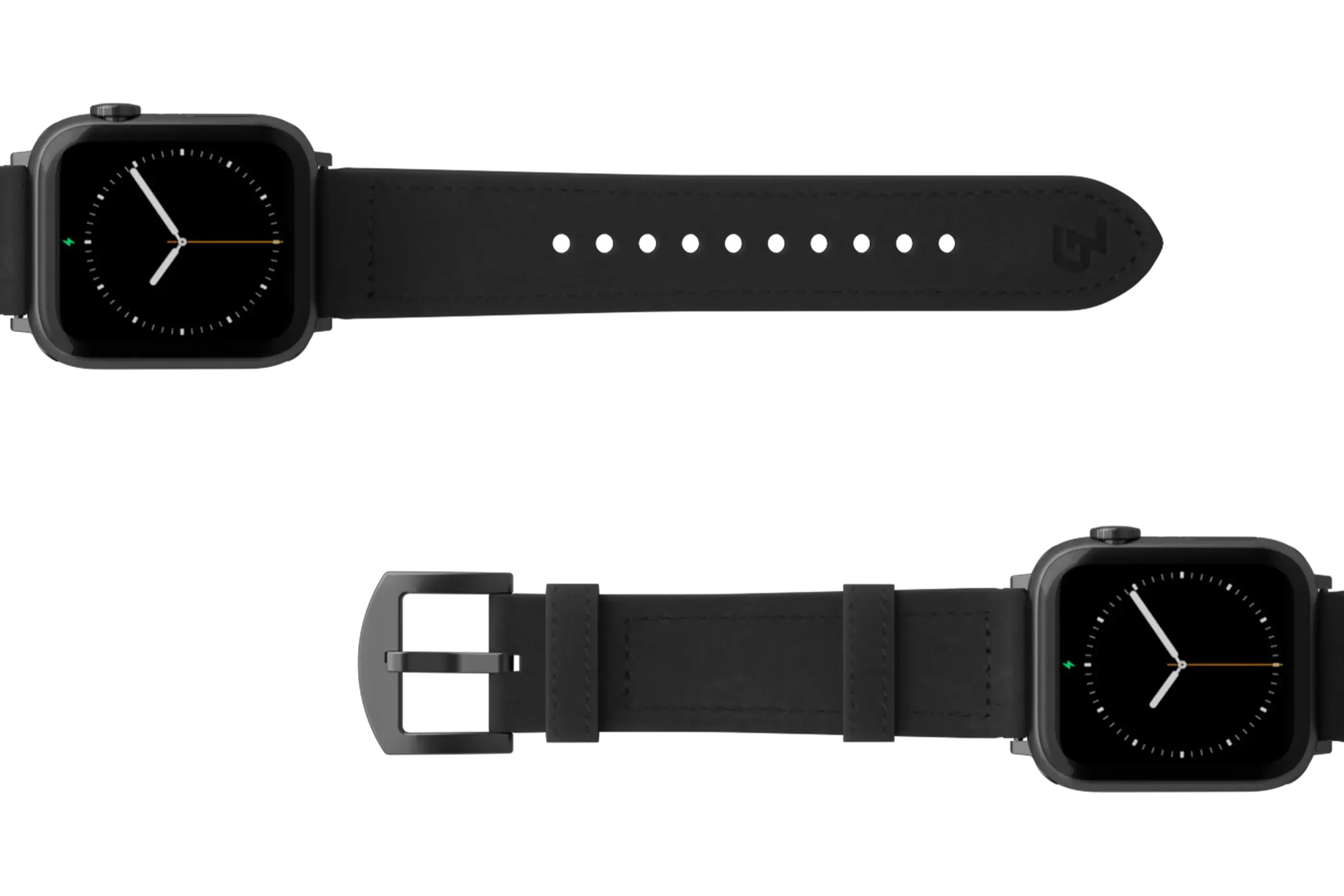 Vulcan Obsidian - Black Apple Leather Watch Band - Image 3
