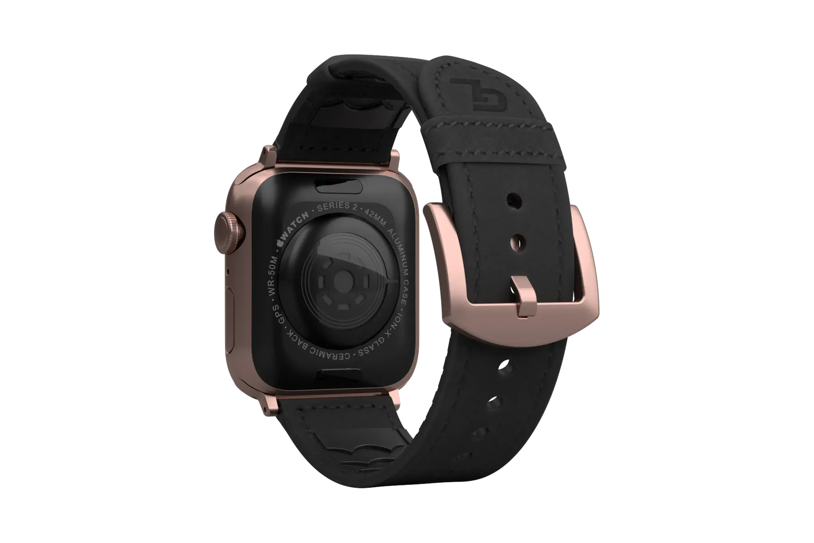 Vulcan Obsidian - Black Apple Leather Watch Band - Image 7